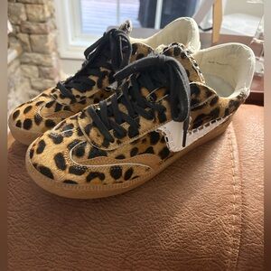 Dolce Vita Notice Stitch Leopard Print Sneakers with Black Accents